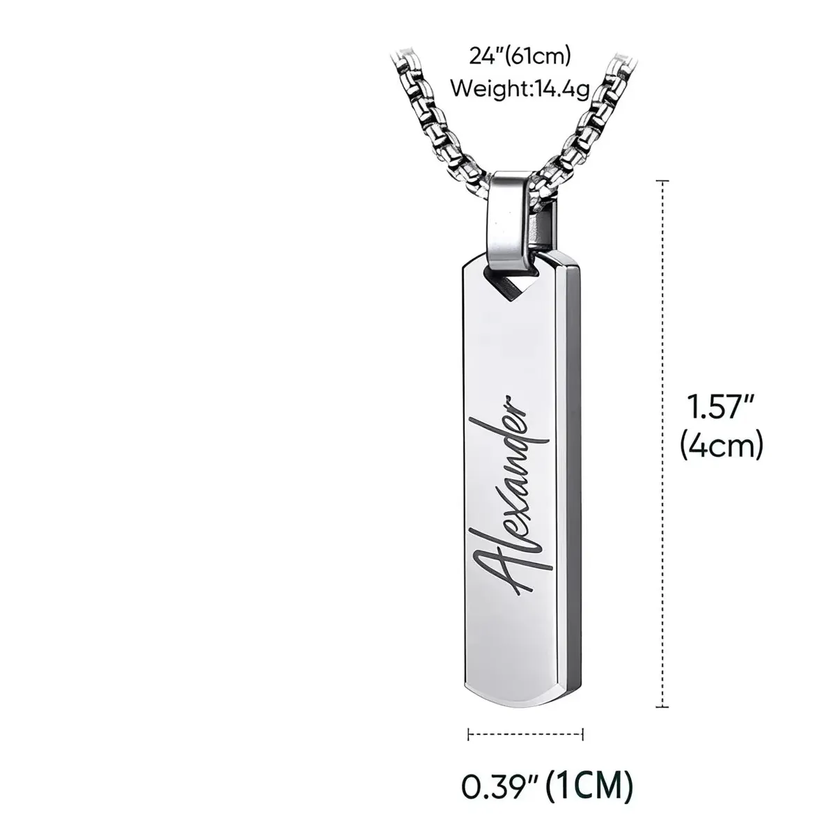 Personalisierte Silberkette Herren