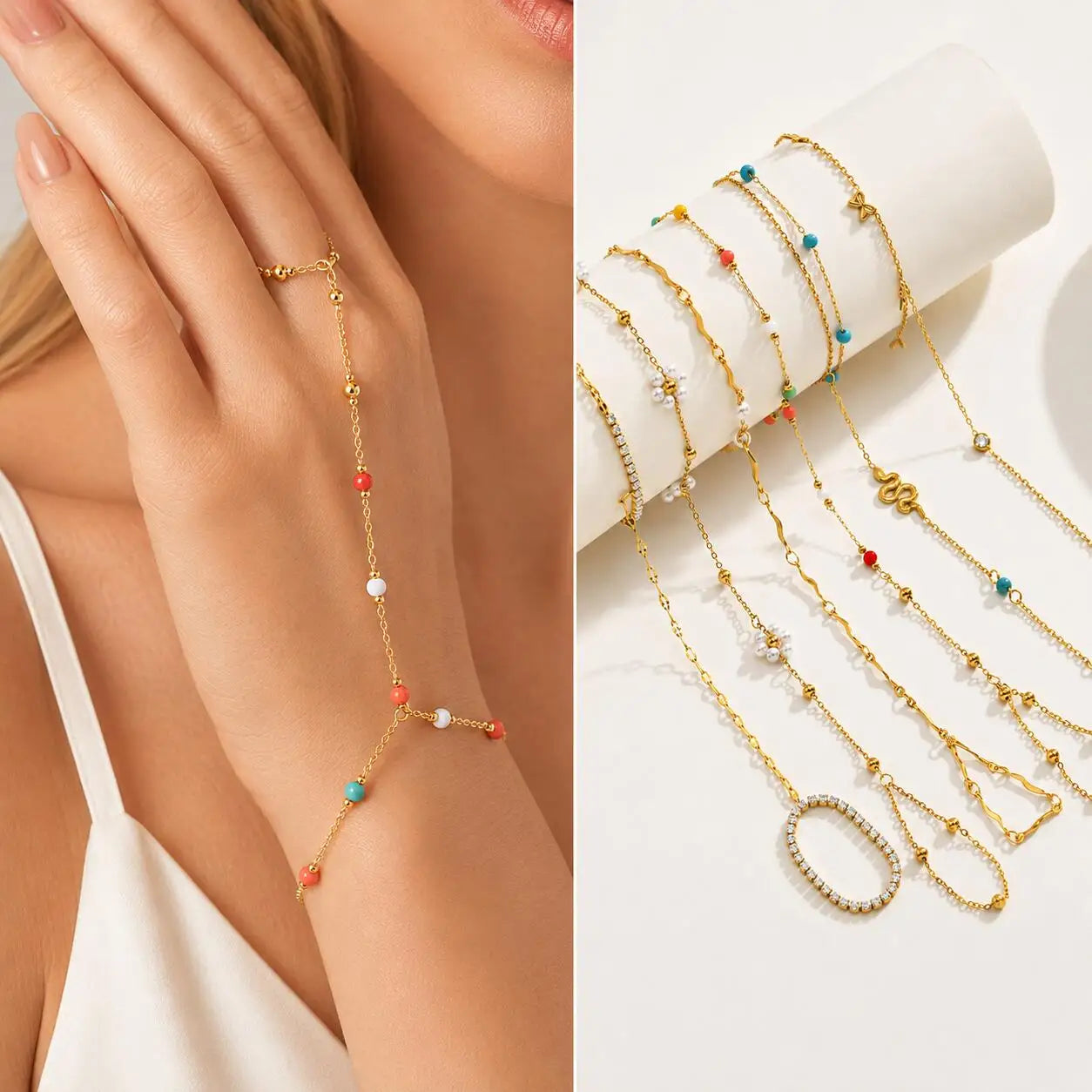 Handschmuck Damen Gold