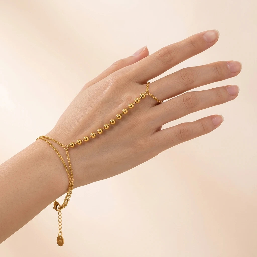 Goldene Handkette für Damen