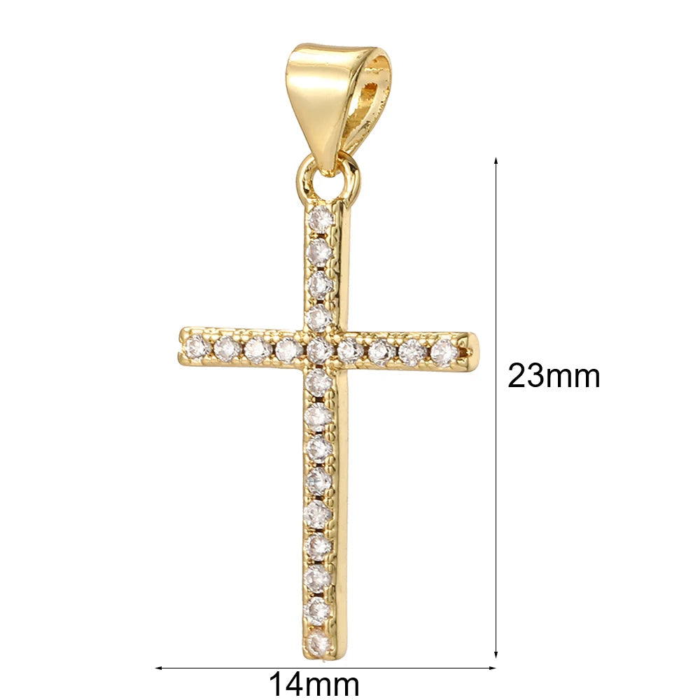 Gold Anhänger mit Strass