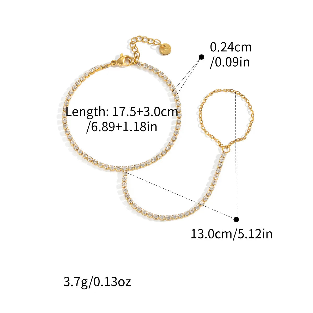 Handkette Strass Damen