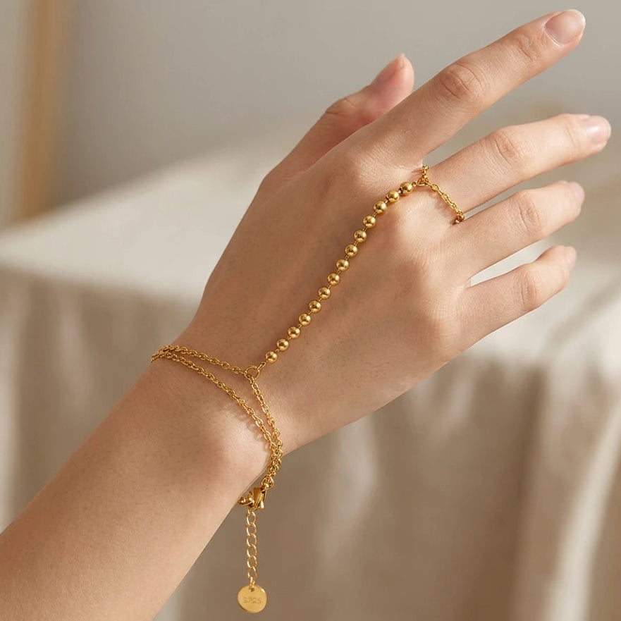 Goldene Handkette für Damen