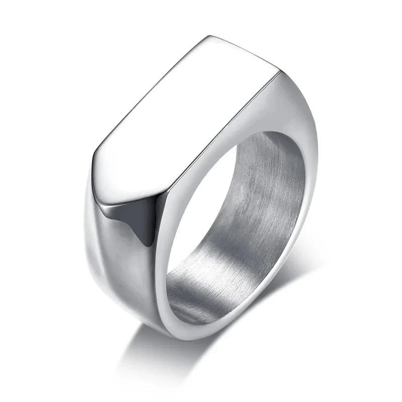 Bague Acier Inoxydable Homme Or