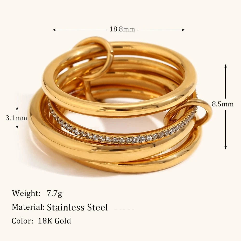 Bague Anneau Entrelacés