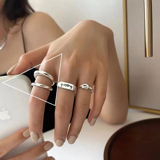 Bague Argent Moderne