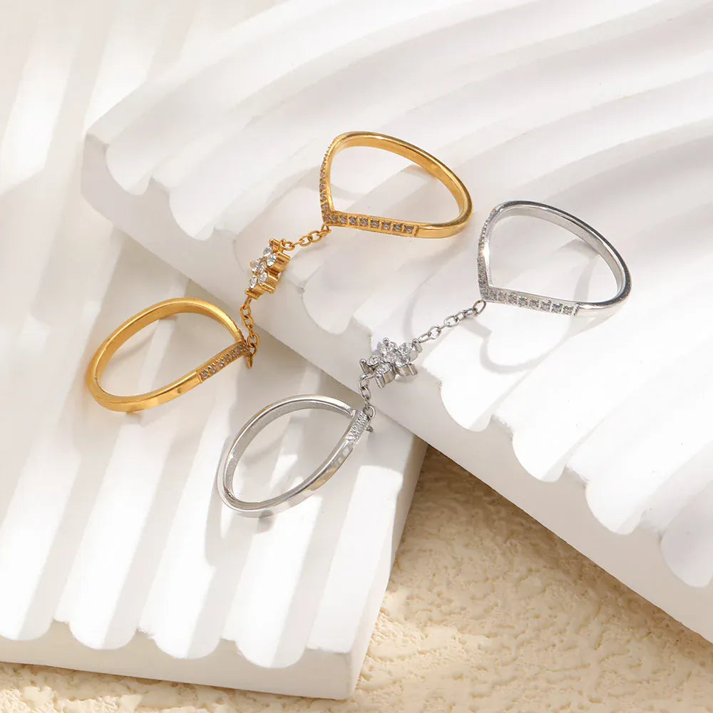 Bague avec Chaine Etoile