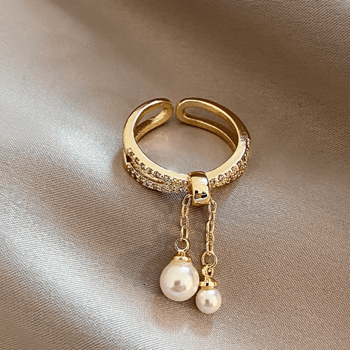 Bague avec Pendentif en Perle