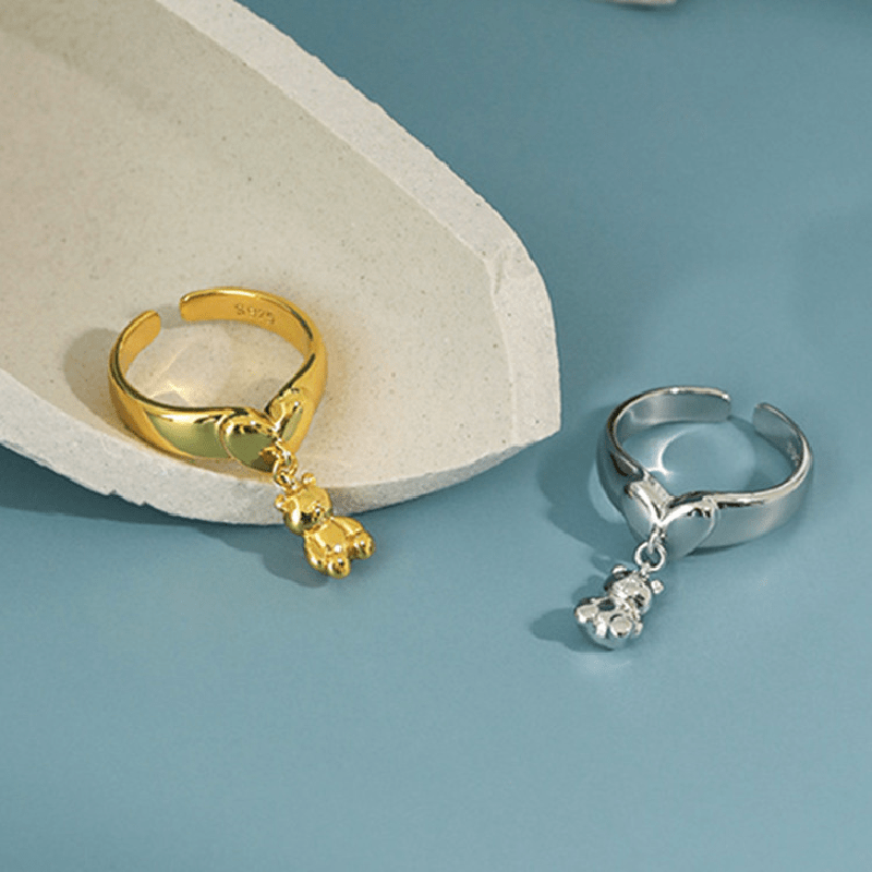 Bague avec Pendentif Ours