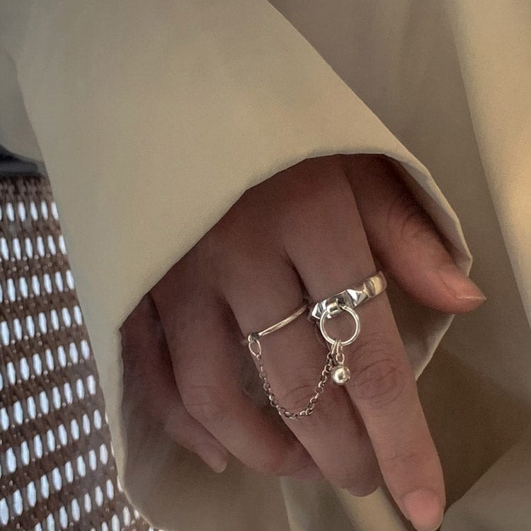 Bague Chaine Double Doigt