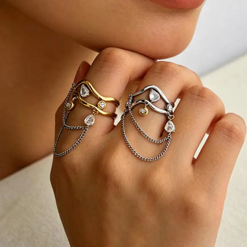 Bague Chaine Organique