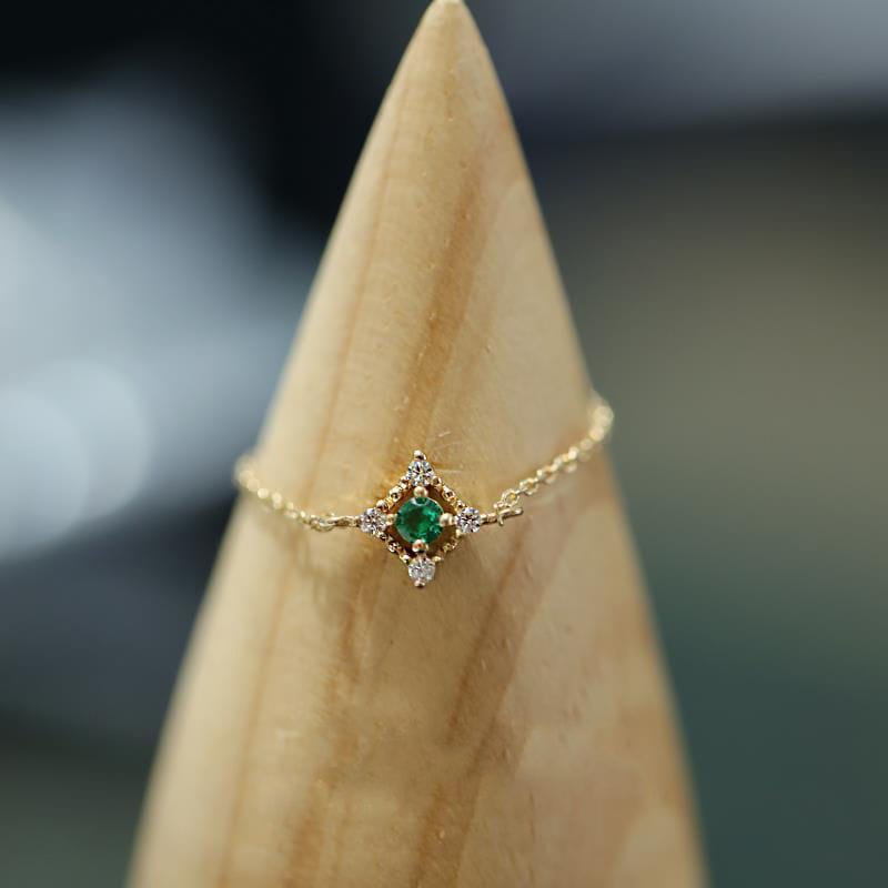Bague Chaine Vert
