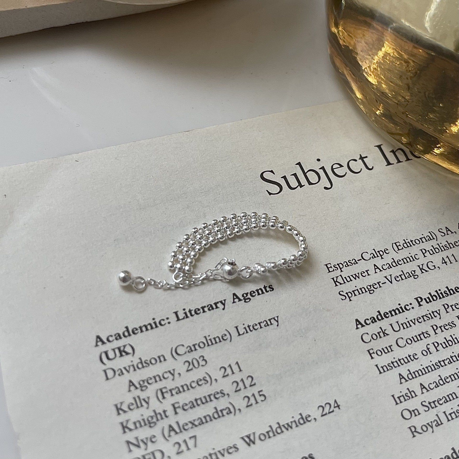 Bague chainette reglable