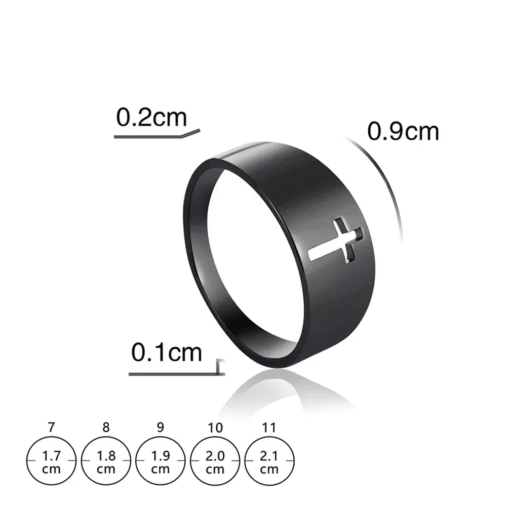 Bague Croix Homme Argent