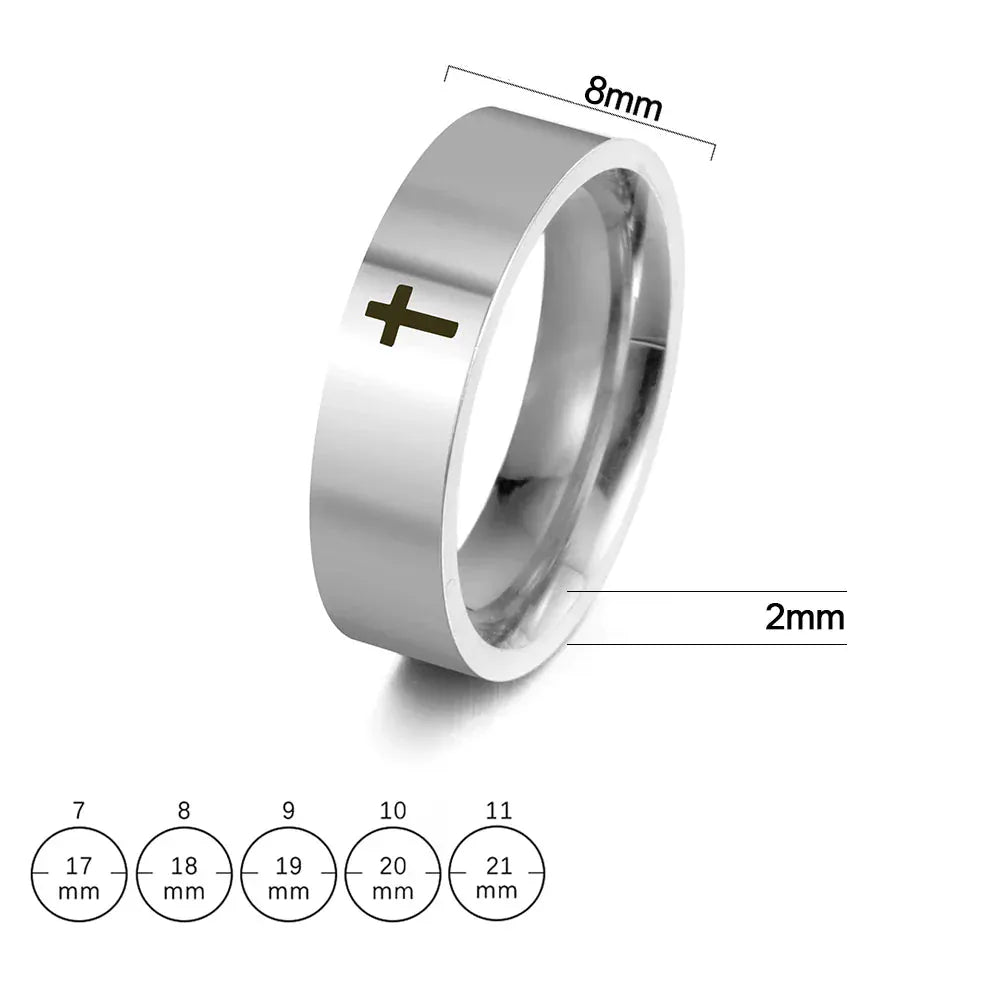 Bague Croix Homme Argent