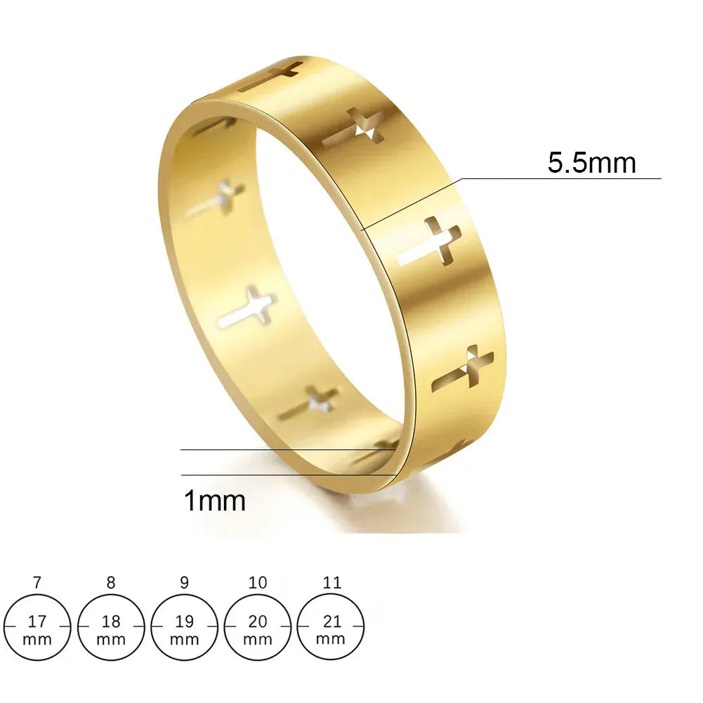 Bague Croix Homme Argent