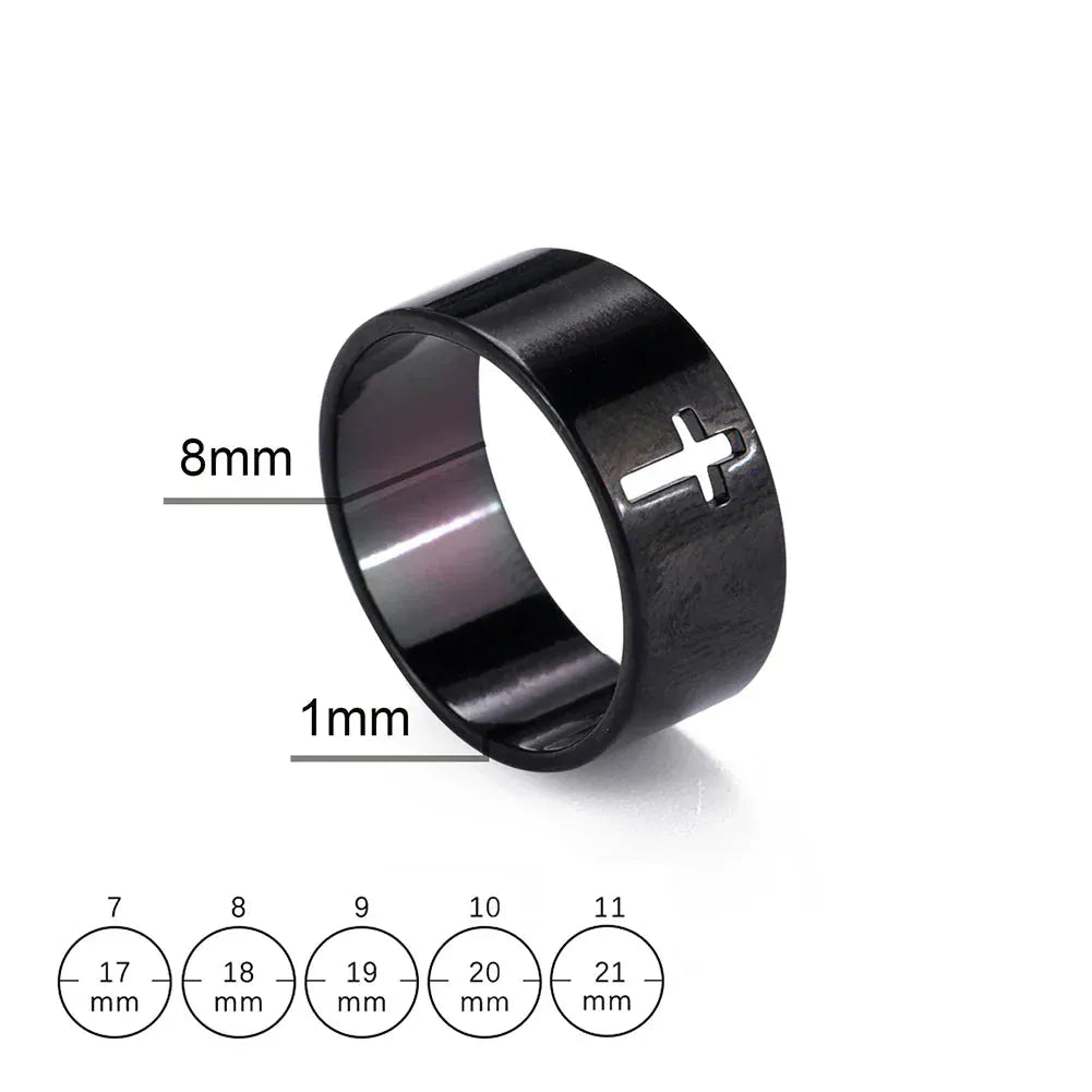 Bague Croix Homme Argent