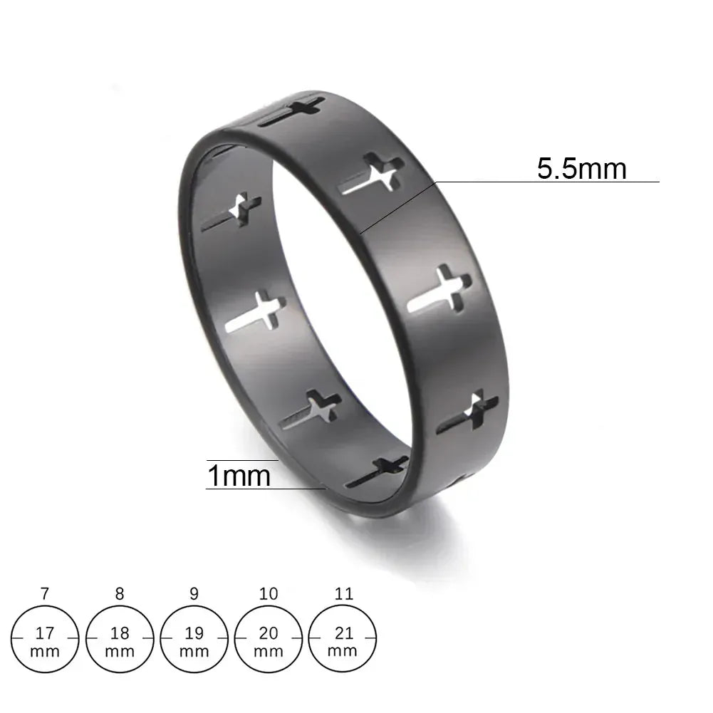 Bague Croix Homme Argent