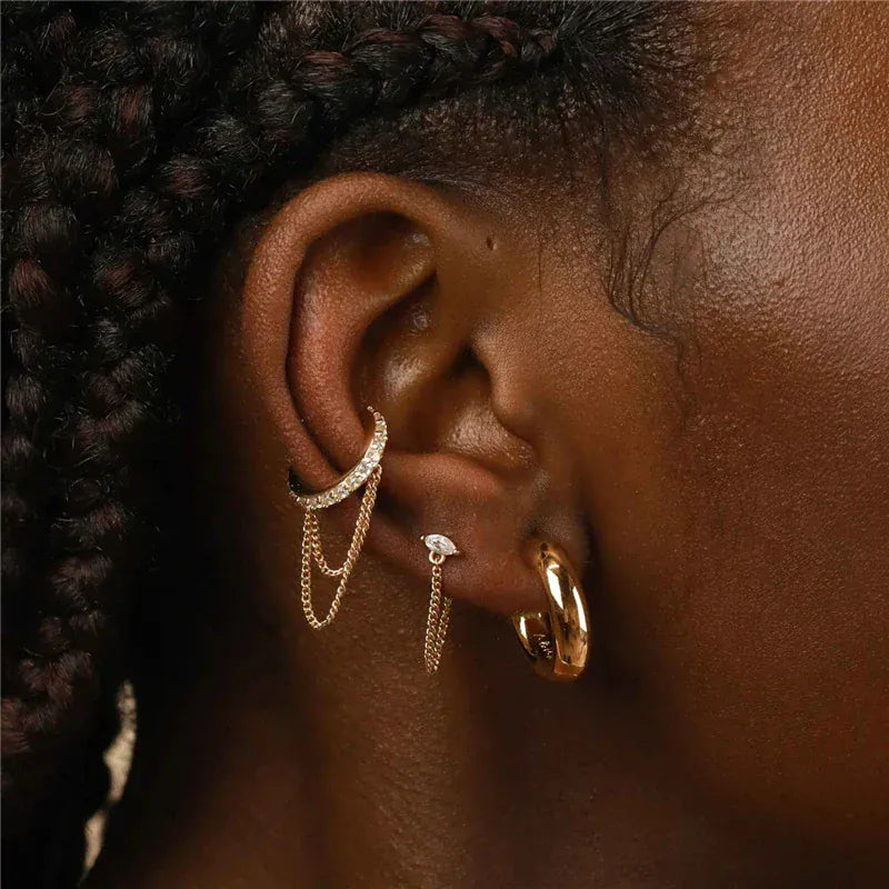 Bague d'Oreille avec Chaine