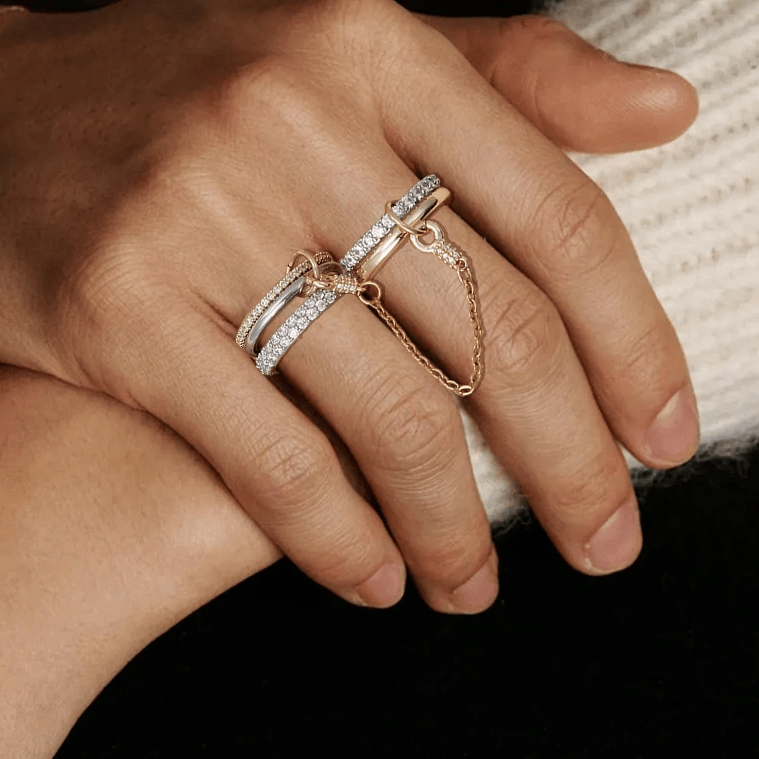 Bague Empilable Chaine