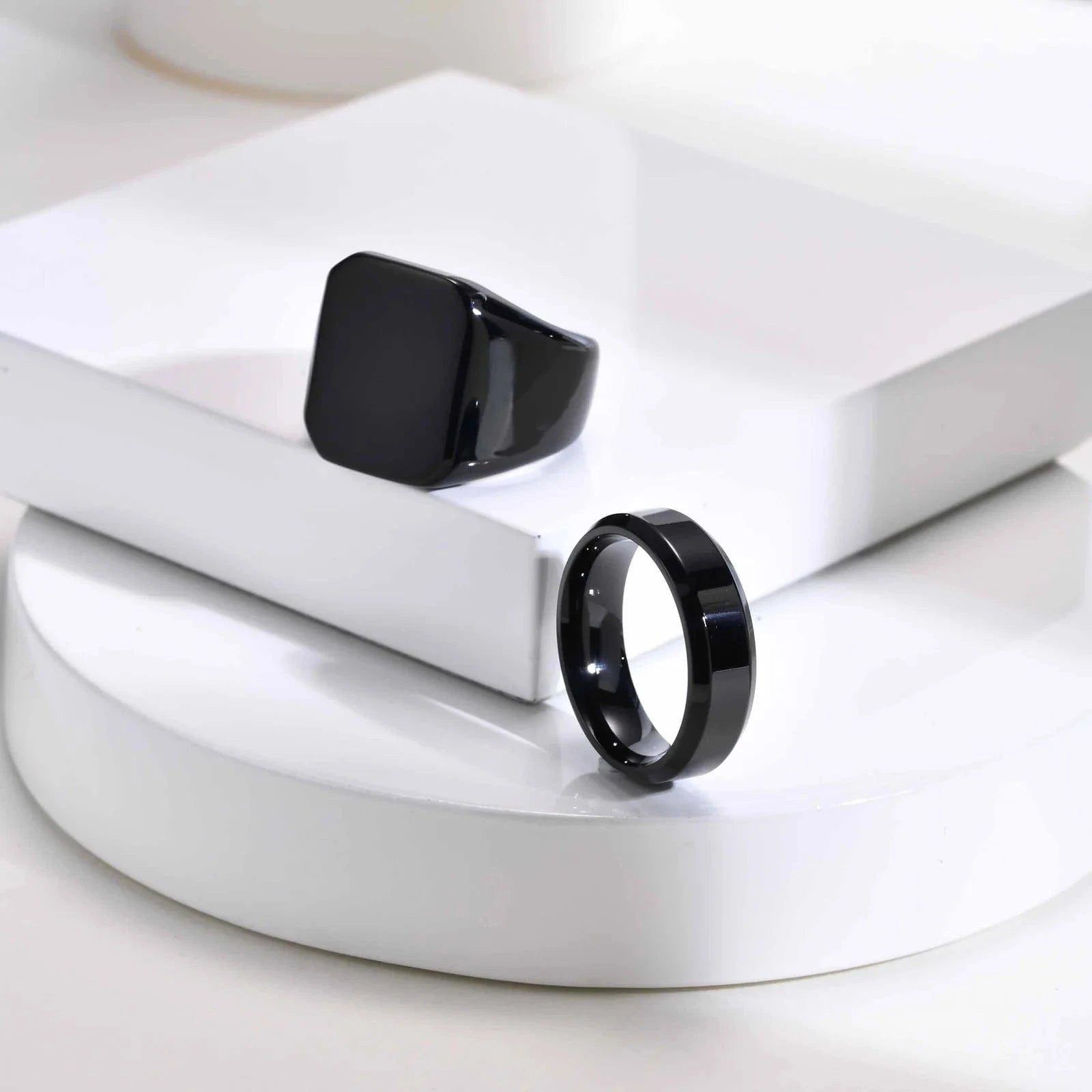 Bague Homme Acier Inoxydable Or