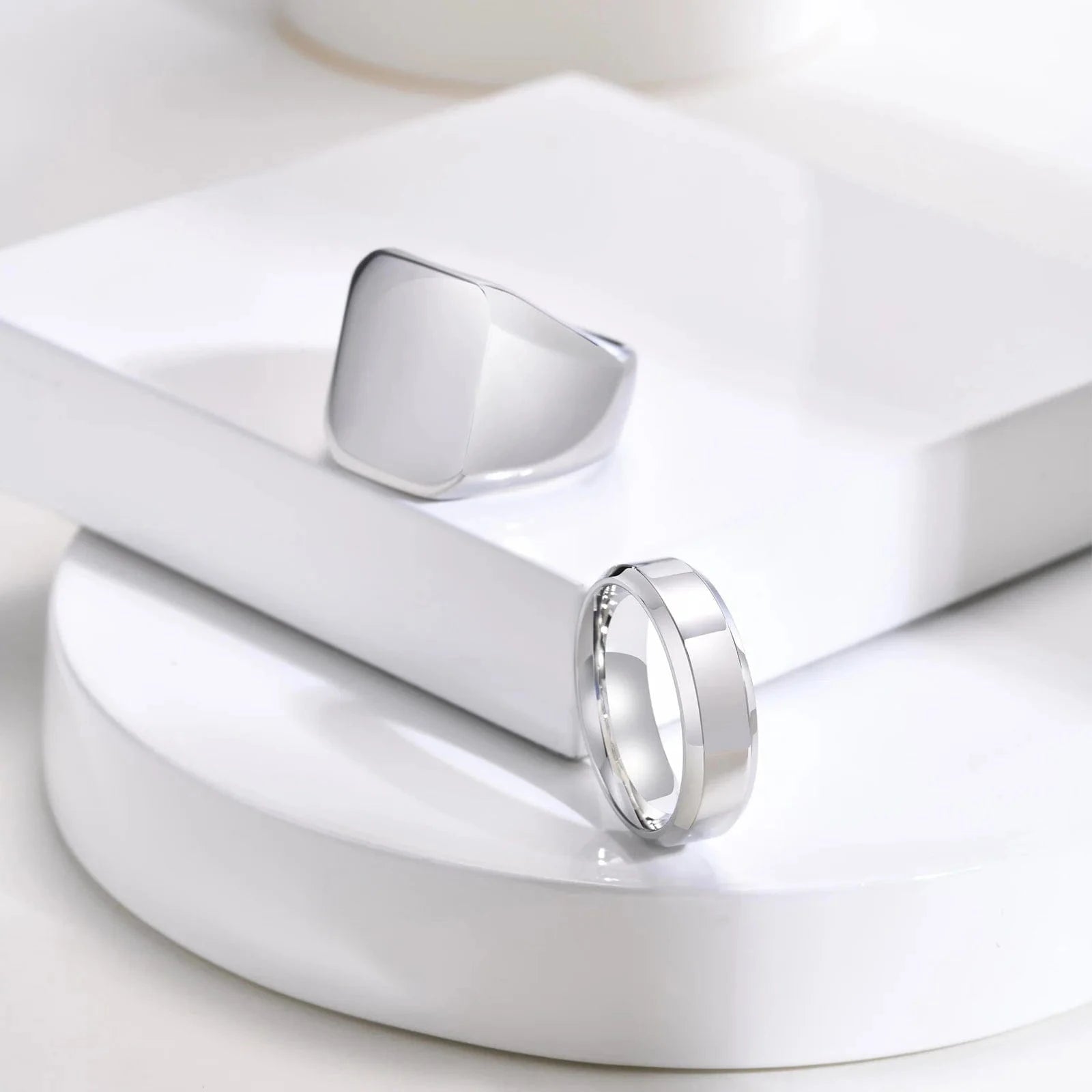 Bague Homme Acier Inoxydable Or