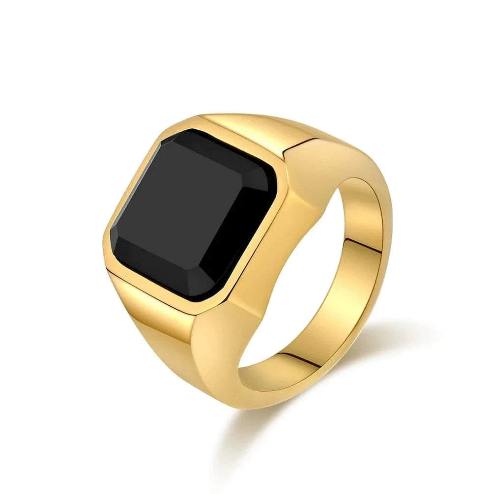 Bague Homme Pierre Noire