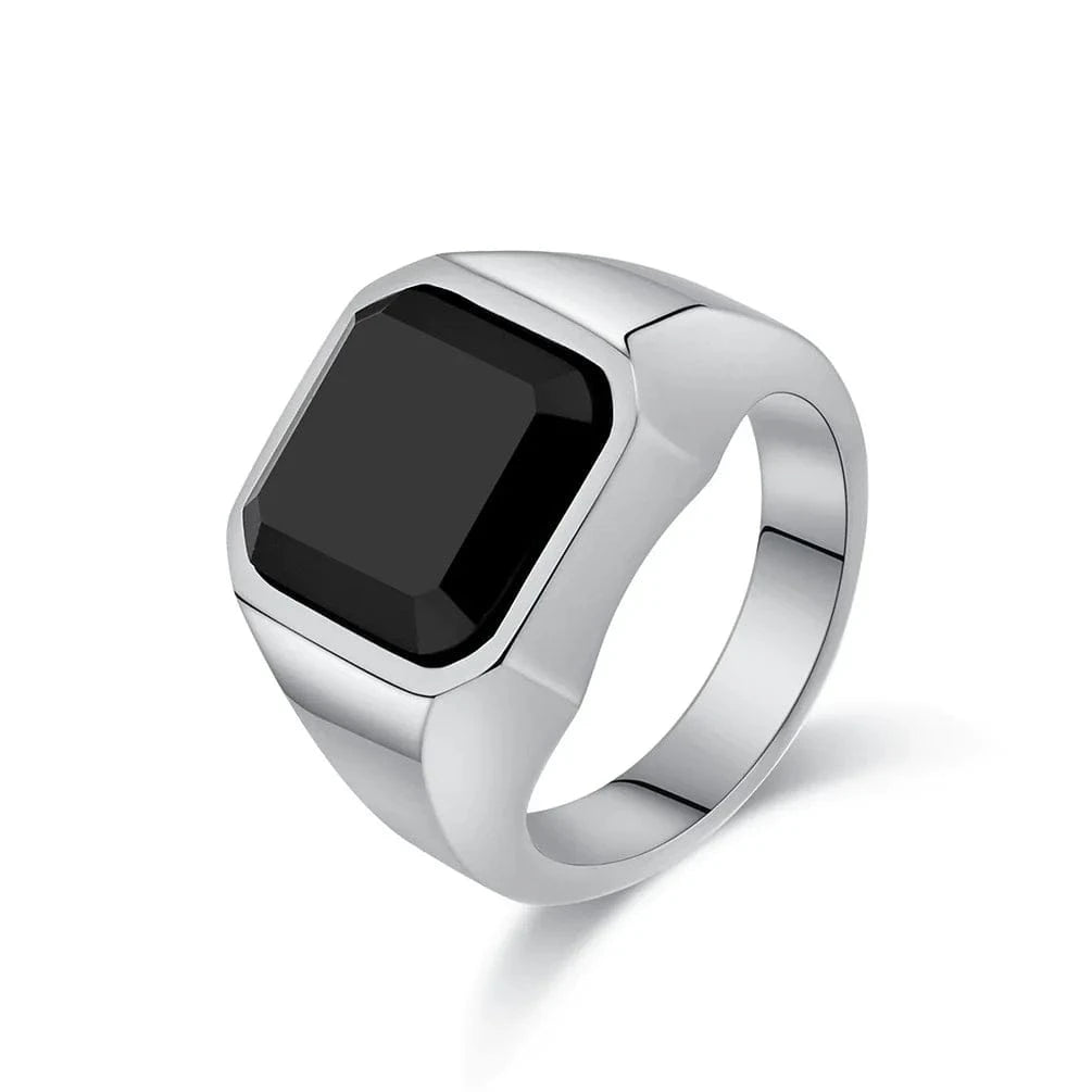 Bague Homme Pierre Noire