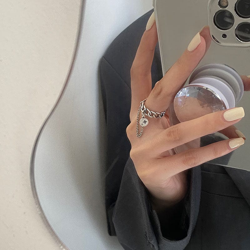 Bague Maillon Chaine Argent