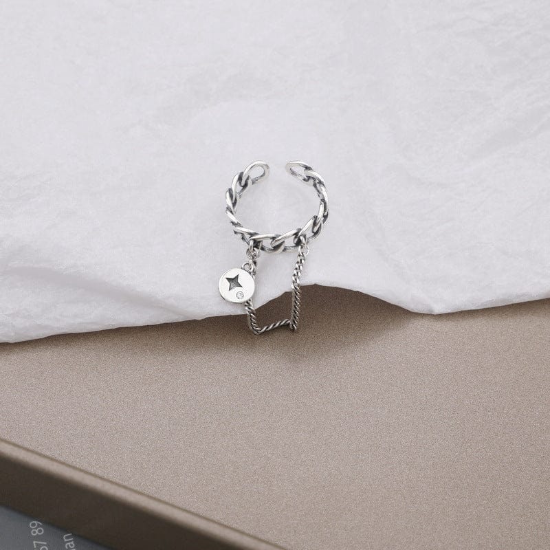 Bague Maillon Chaine Argent