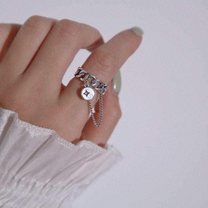 Bague Maillon Chaine Argent