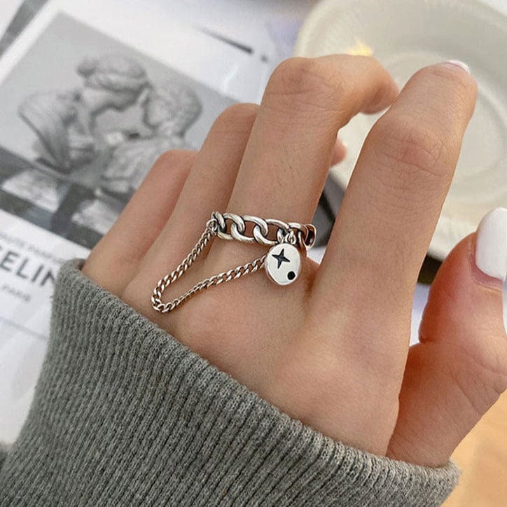 Bague Maillon Chaine Argent