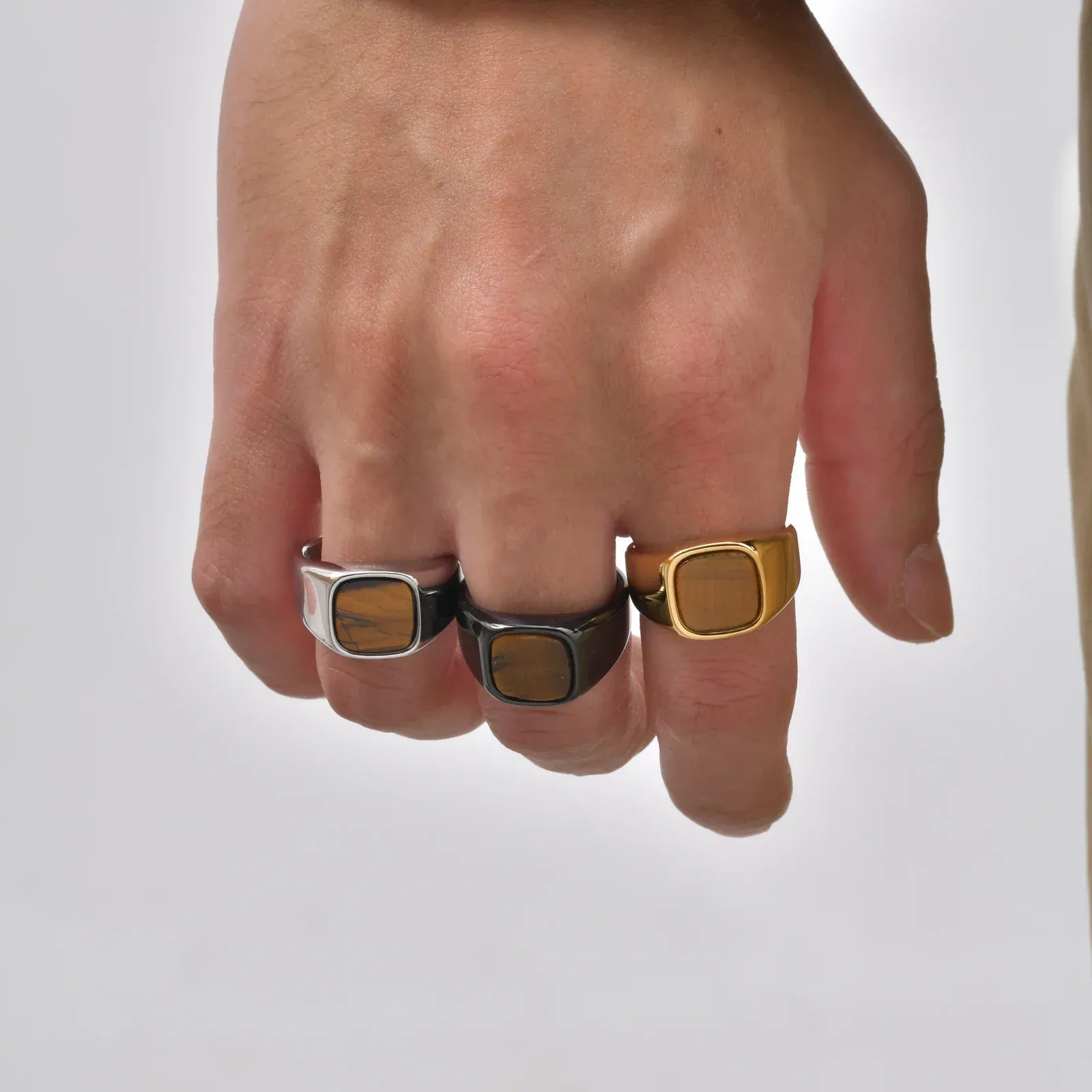 Bague Oeil de Tigre Homme