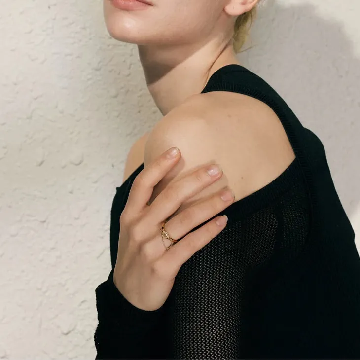 Bague Or avec Chaine