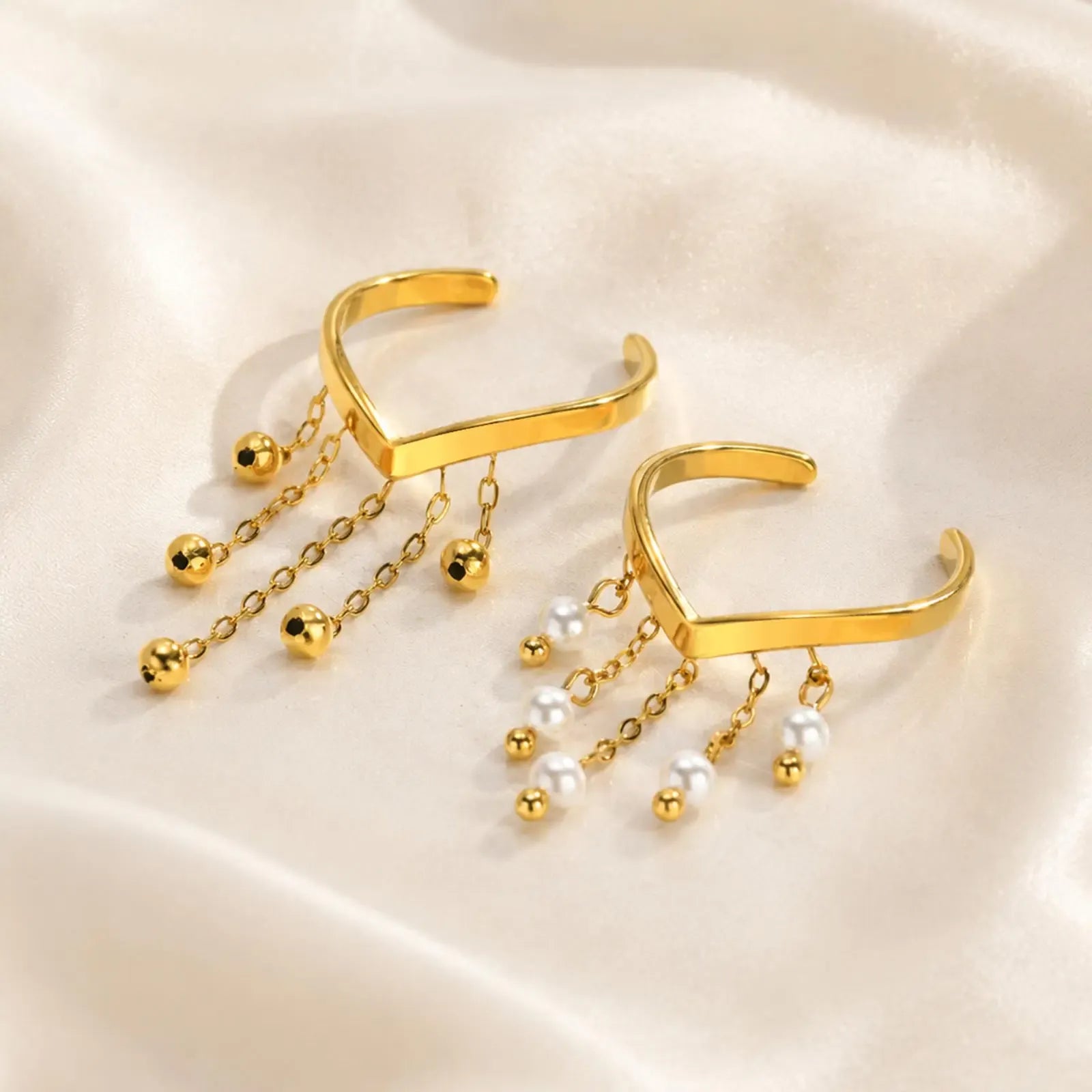 Bague Or Chaine Pampille