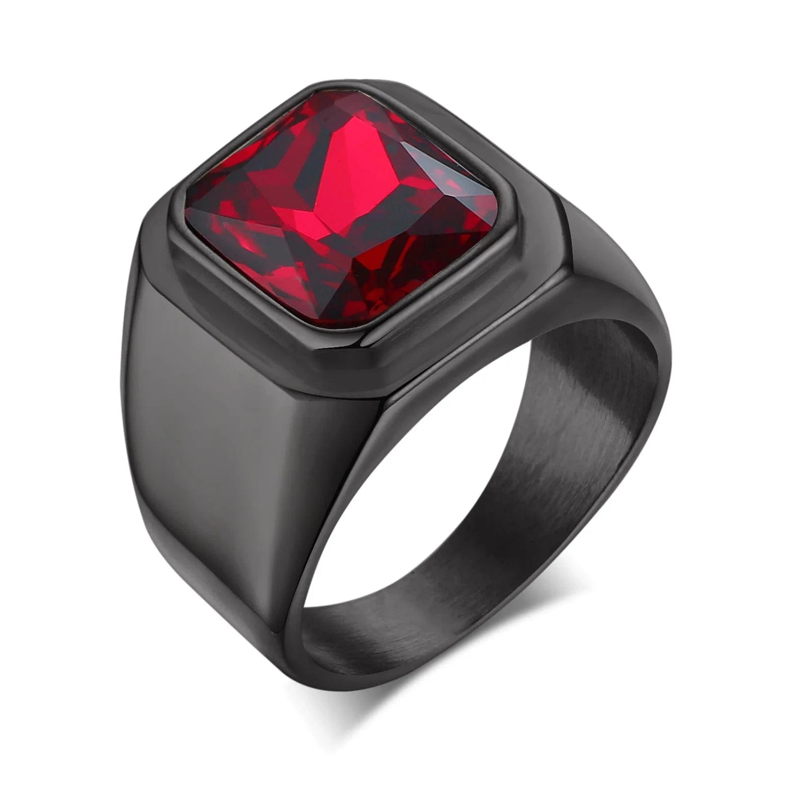 Bague Or Pierre Rouge Homme