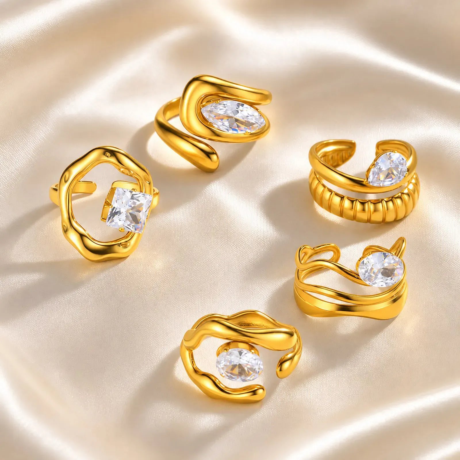 Bague Organique Or