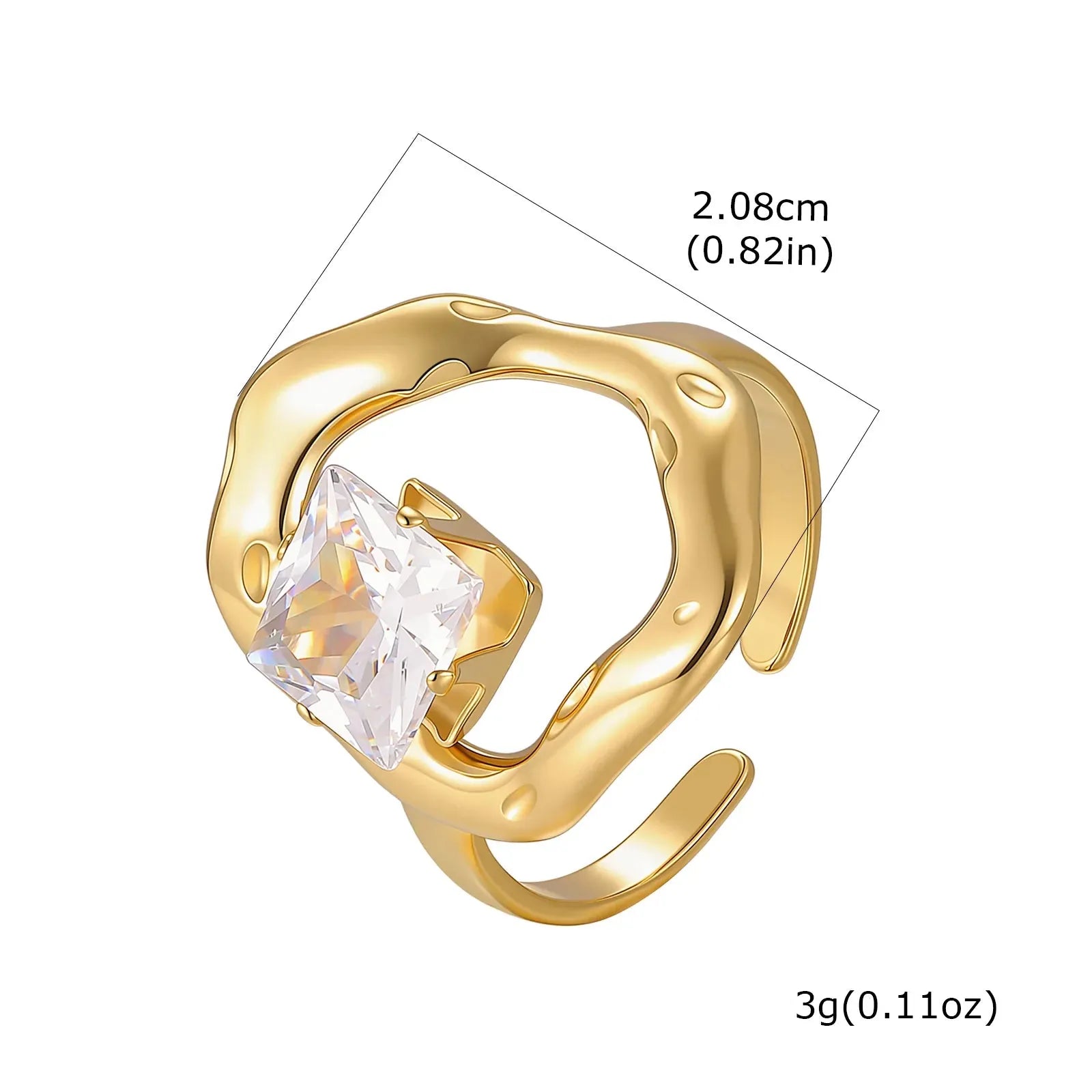 Bague Organique Or