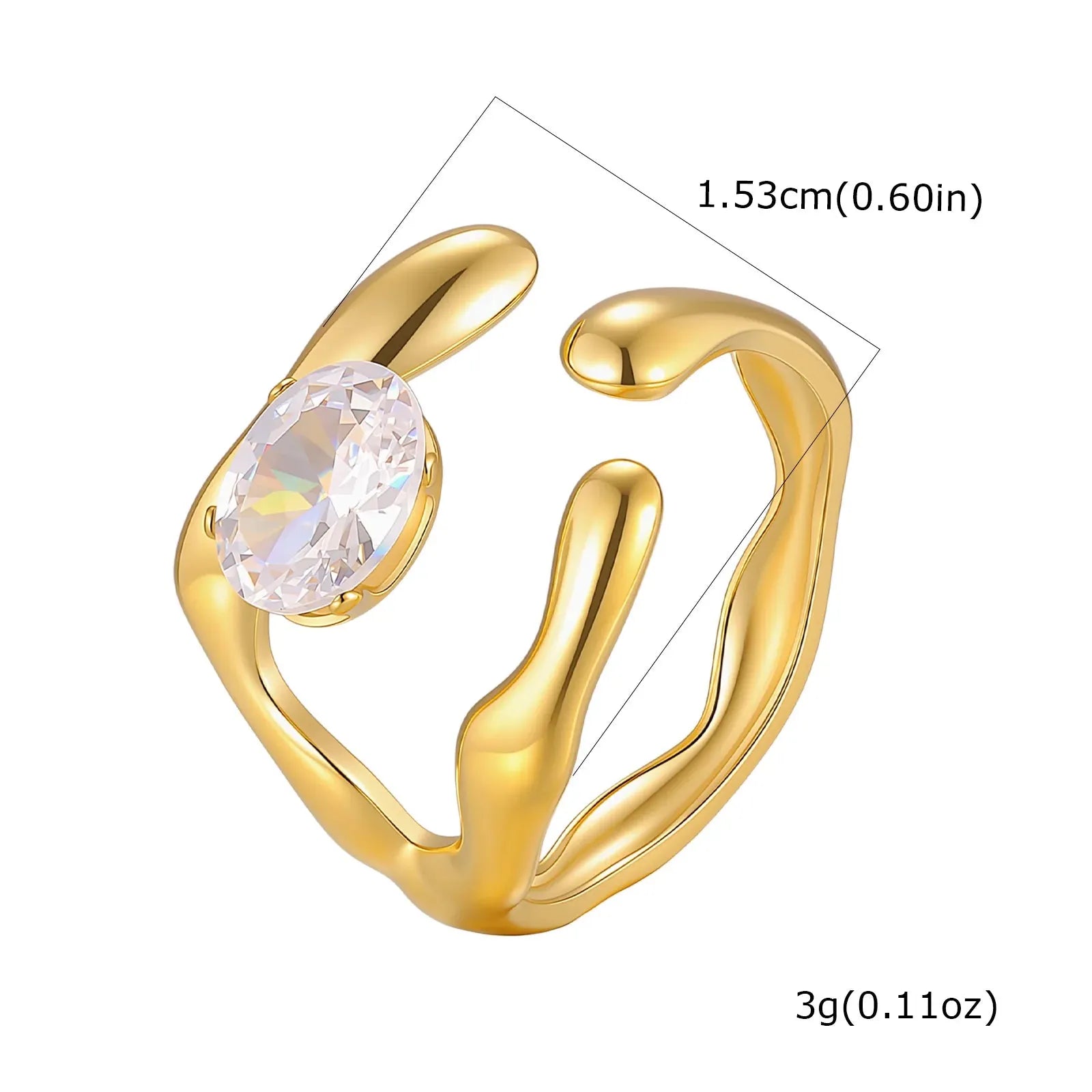 Bague Organique Or