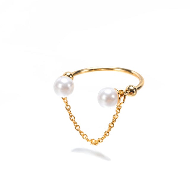 Bague Ouverte avec Chaine