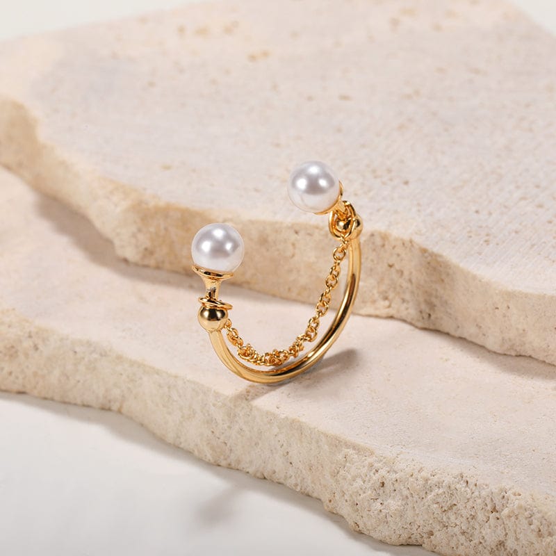 Bague Ouverte avec Chaine