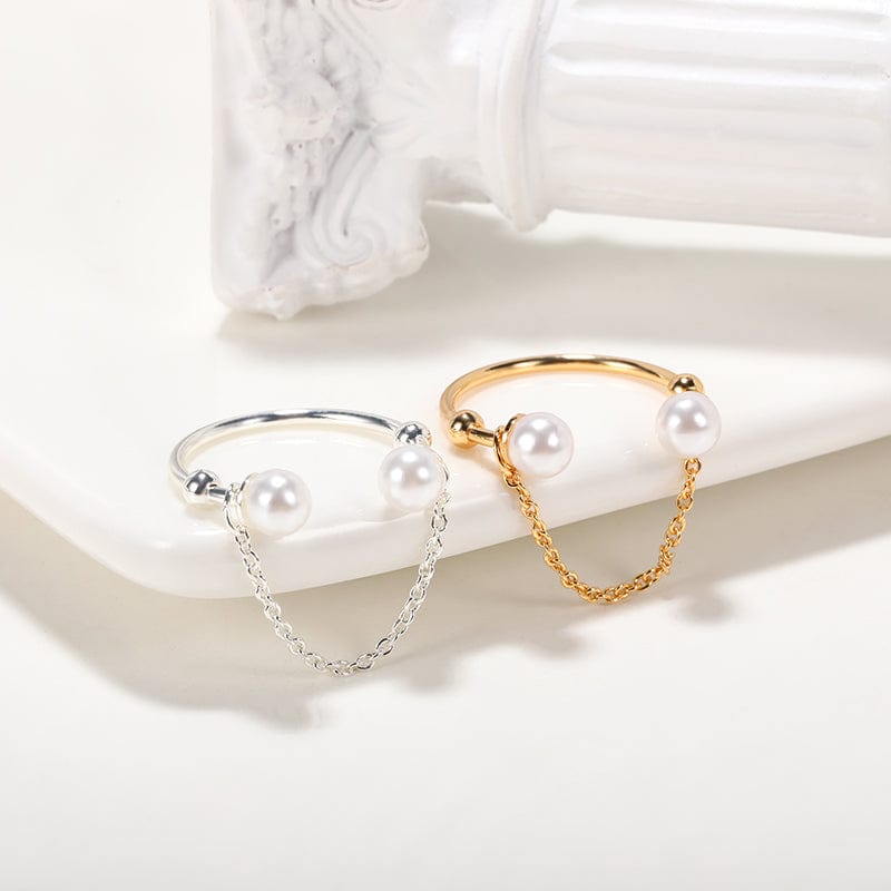 Bague Ouverte avec Chaine