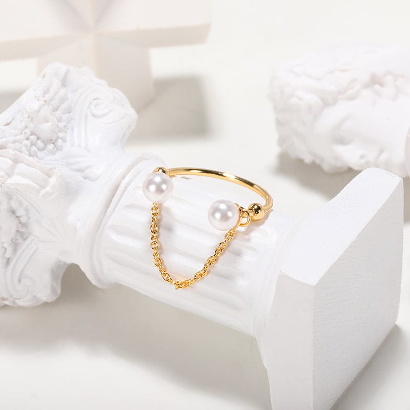 Bague Ouverte avec Chaine