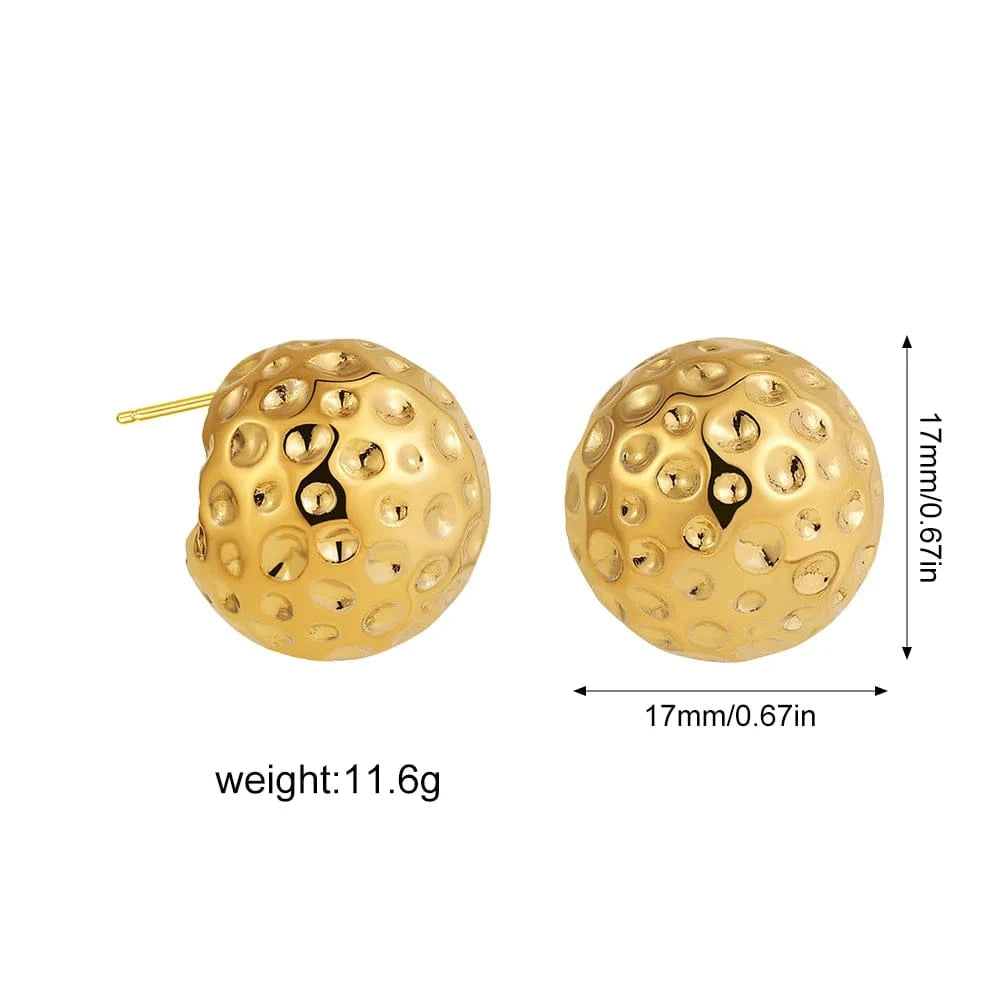 Boucle d'Oreille Acier Inoxydable Or