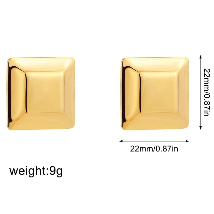 Boucle d&#39;Oreille Acier Inoxydable Or