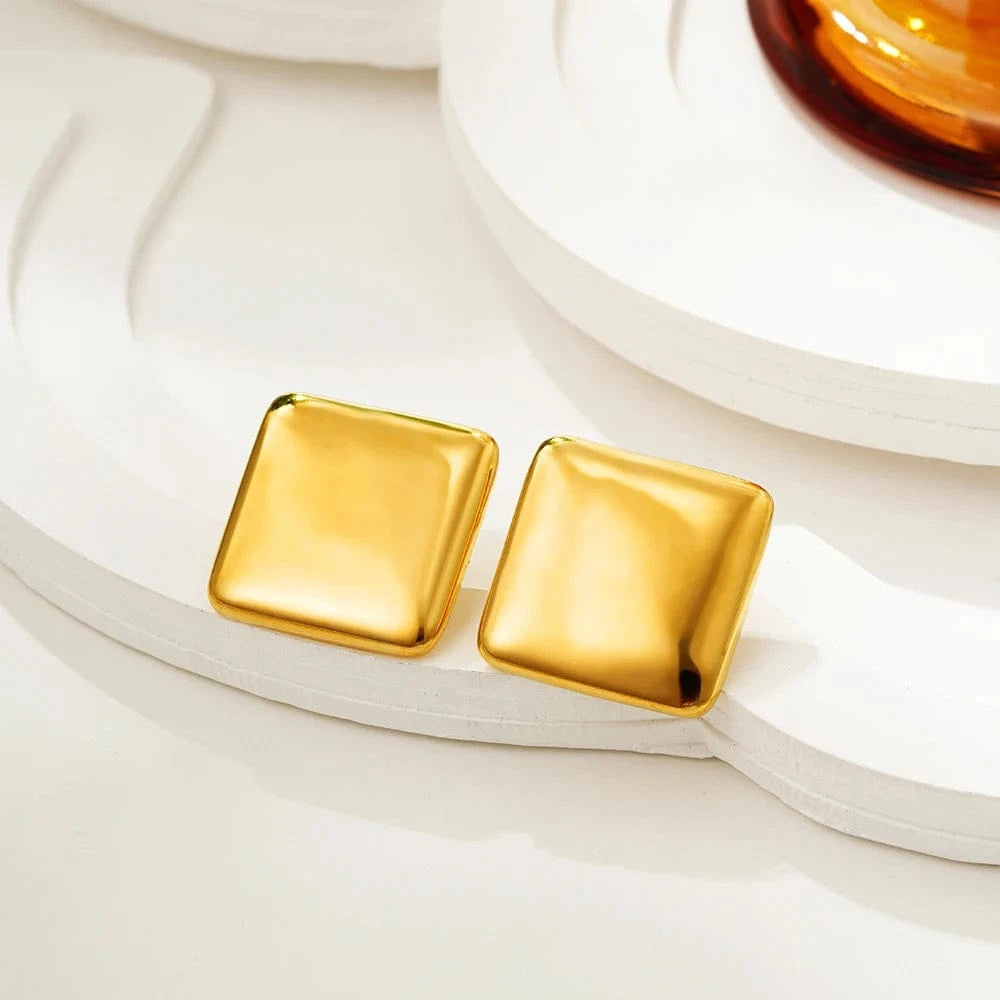 Boucle d&#39;Oreille Acier Inoxydable Or