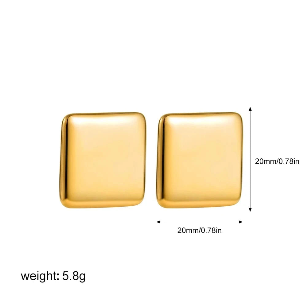 Boucle d&#39;Oreille Acier Inoxydable Or