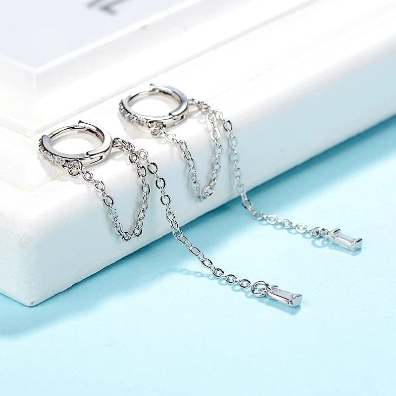 Boucle d&#39;Oreille Anneau Argent