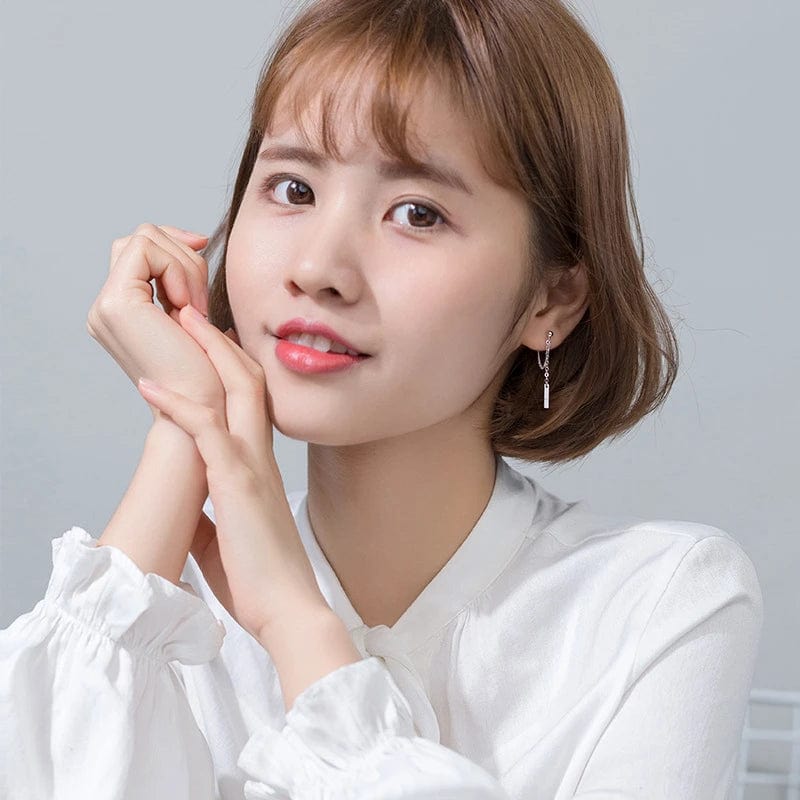 Boucle d'Oreille Argent Pendante