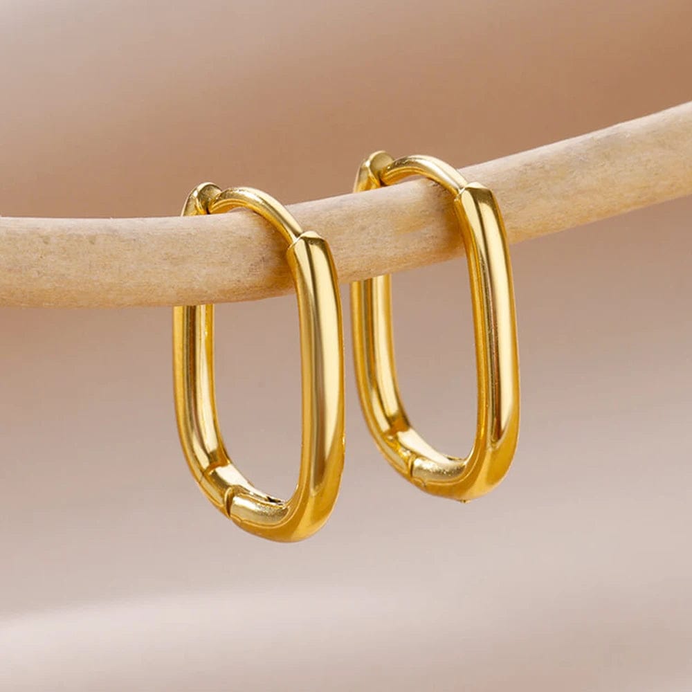 Boucle d'Oreille Créole Carré