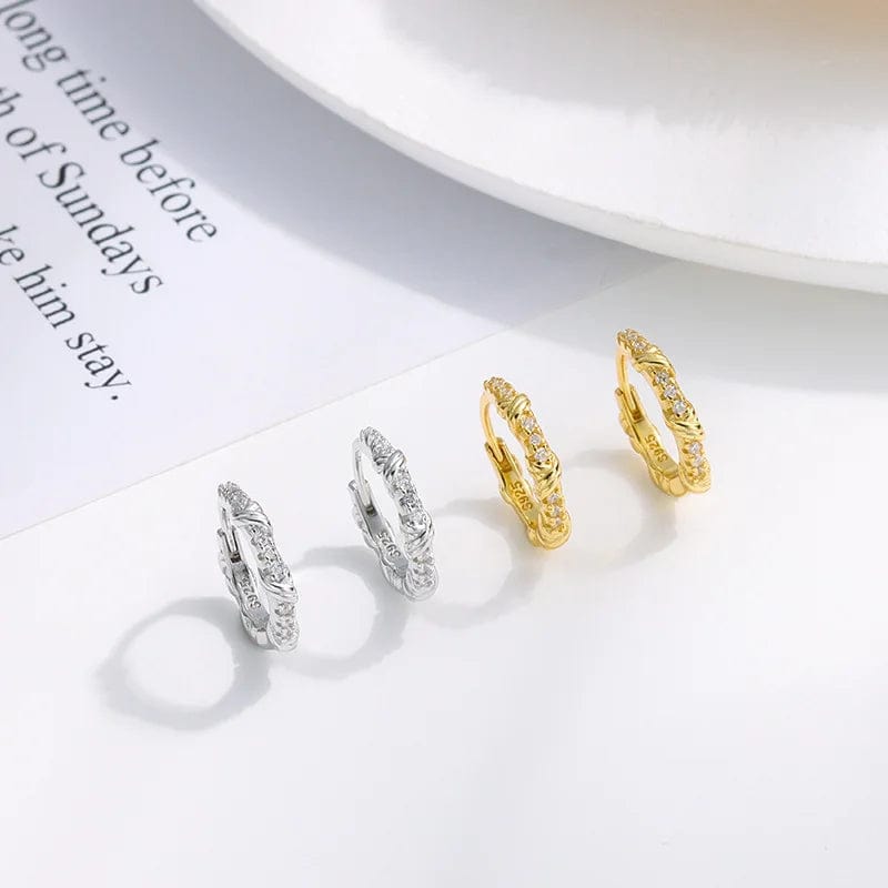 Boucle d'Oreille Créole Torsadé Or